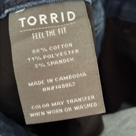 Torrid Women's Blue Jeans sz 16-20 Trio Fit Slim Boot nwt - Picture 8 of 8